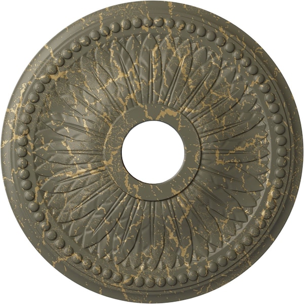 Ekena Millwork Bailey Ceiling Medallion (Canopies up to 5 3/4"), 18"OD x 3 3/4"ID x 1 1/2"P, Witch Hazel Crackle CM18BIWHC - main